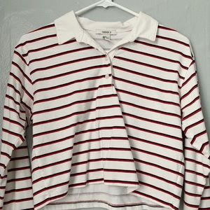 cropped striped long sleeve